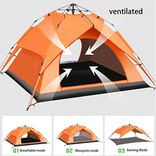 Carpa impermeable doble capa para 3 personas automática miniatura 4