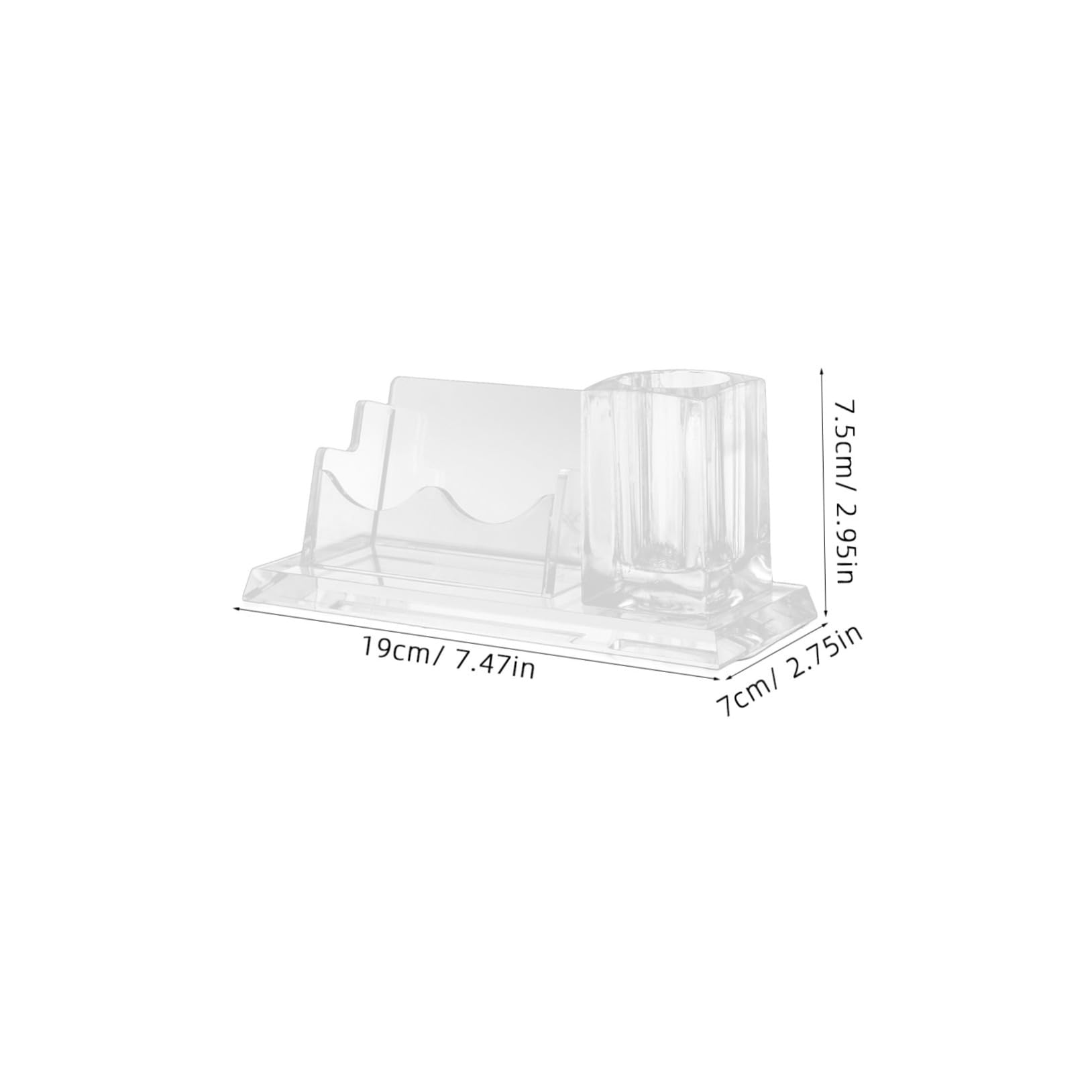 Tarjetero Vertical Acrílico para Tarjetas de Visita de Mesa | Visualización de Tarjetas, Soporte Minimalista para Escritorio, Bordes Suaves y Uso Sencillo