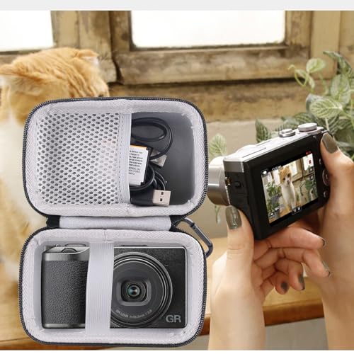 Estuche rígido de viaje para cámara Ricoh GR III (gris) miniatura 7