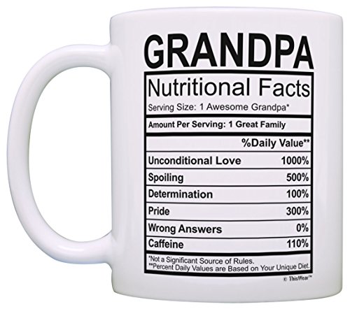 Thisweargrandparentannouncementgiftsgrandmagrandpanutritionfacts2pack11ozceramiccoffeemugset Urban Country Home Decor Thiswear grandparent announcement gifts grandma grandpa nutrition facts 2 pack 11oz ceramic coffee mug set urban country home decor