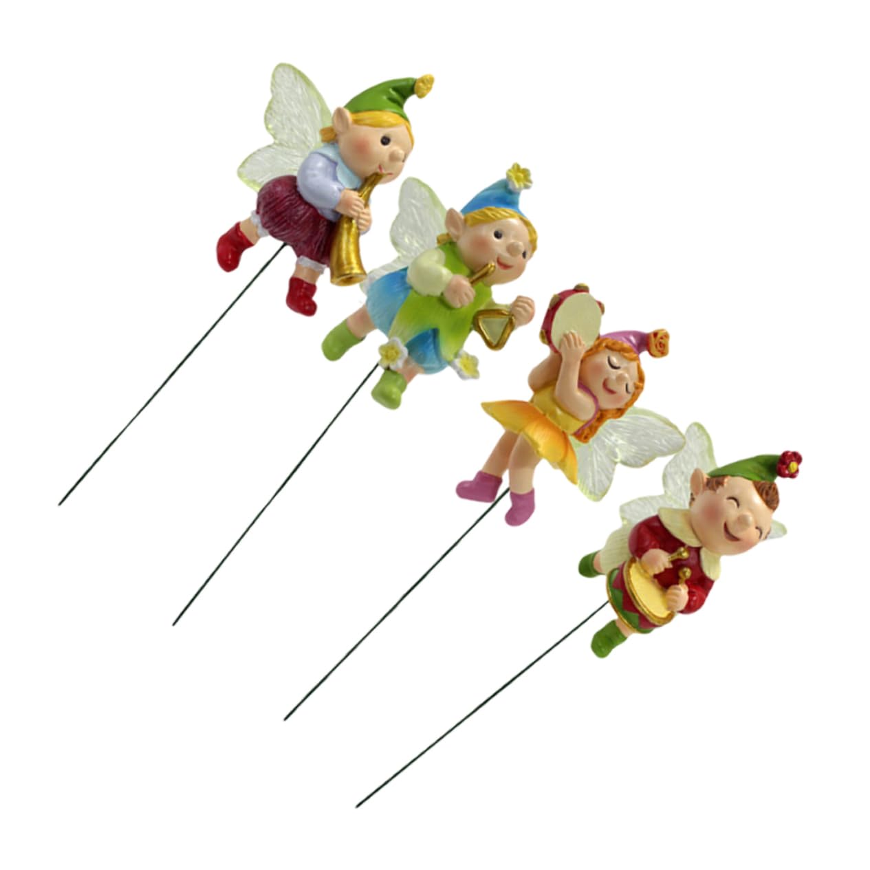 TOYANDONA 4 Sätze Teiliges Figuren Harz Für Bonsai Und Garten Dekoration Wetterfeste Gartenstecker Für Blumentöpfe Für Feengärten Und Feierlichkeiten 4 Stück * 4