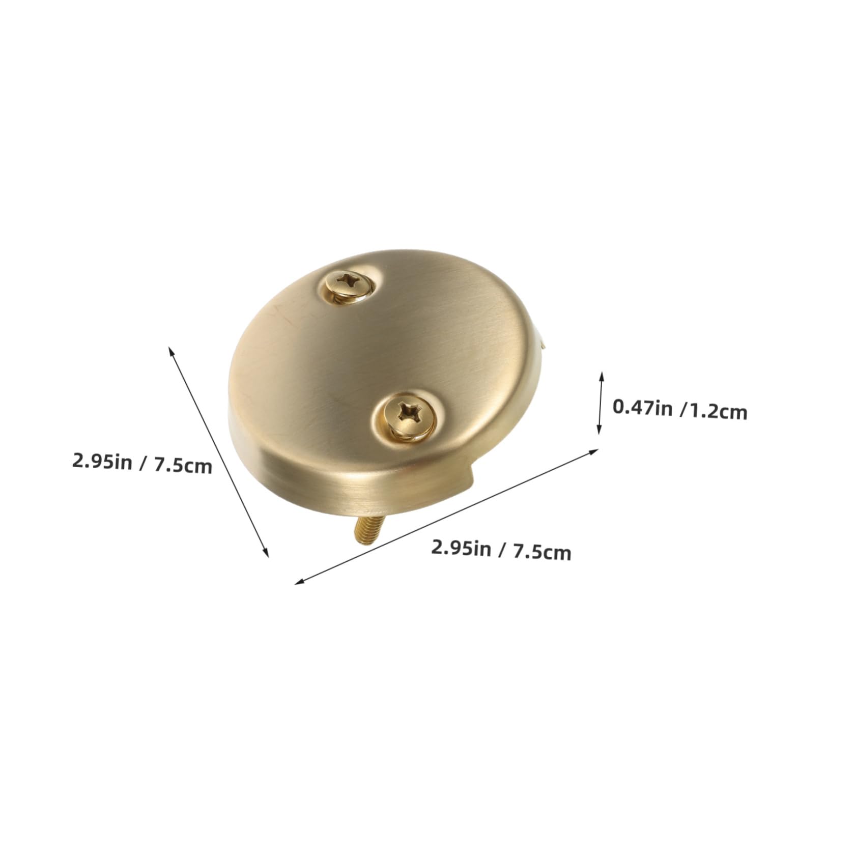 ABOOFAN Golden Stainless Steel Bathtub Overflow Drain Cover with Two Hole Faceplate and Mounting Screws Essential Bathroom Drain Stopper for Stylish and Safe Home Use