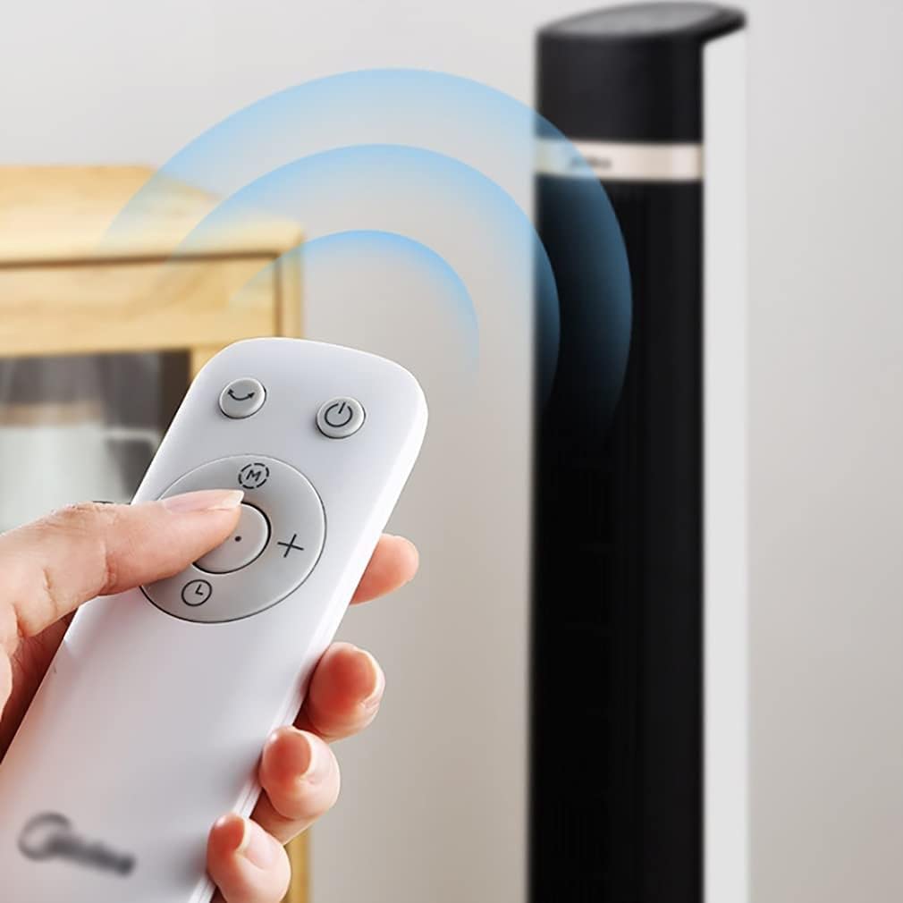 Ventilatore a Torre dal Design Silenzioso a 4 velocità, Ventola di Raffreddamento per purificazione dell'Aria, Ventilatore da Pavimento Silenzioso Senza Pale per Interni/Camera da Letto/Soggiorno