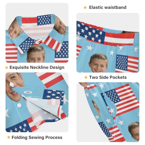 Image of 3T Toddler Boy Shorts Set Teal Hawaiian Button Down Shirts Summer Outfits for Little Boy