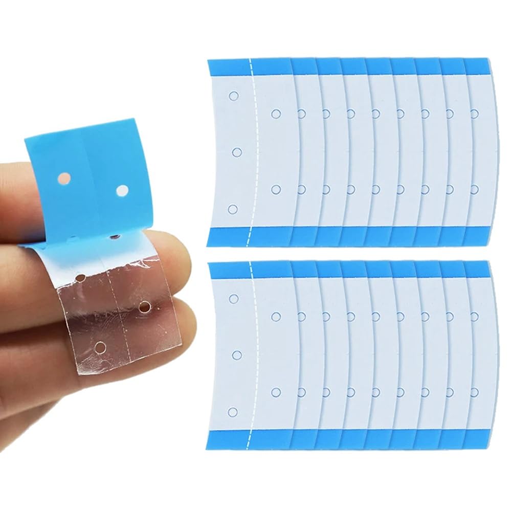 36 Tiras de Cinta para Peluca, Cinta Impermeable de Doble Cara para Peluca de Encaje, Cinta Adhesiva Azul para Pelucas, Extensiones de Cabello, Peluquines
