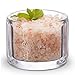 KooK Glass Salt Cellar, with Lid, Embossed Pressed Glass, Clear Storage Container, for Coffee, Sugar, Spices and Candies, Dishwasher Safe, 10 oz (Clear)