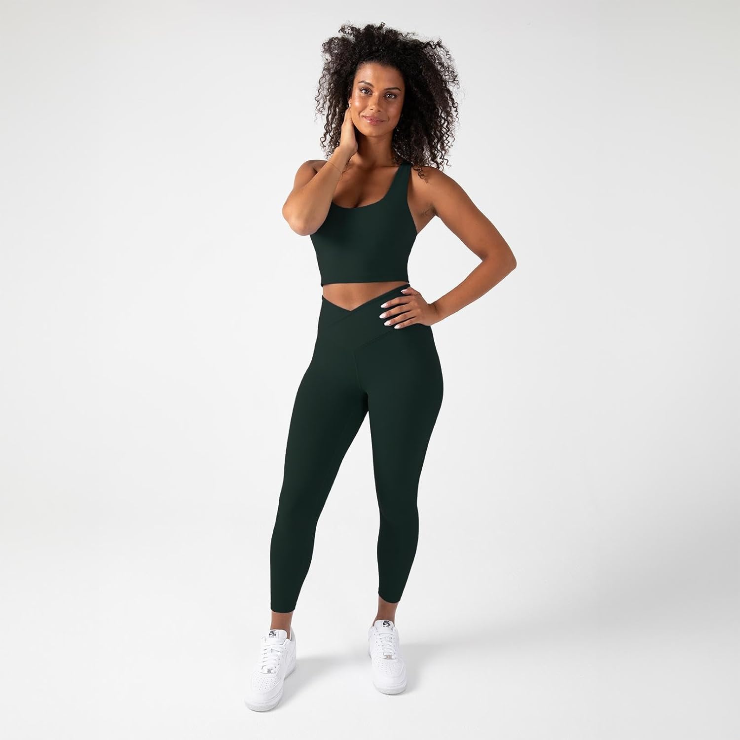 YITTY Active Women's Ultraluxe Crossover High-Waist Legging, Athleisure, 4-Way-Stretch, Everpine, XXL/1X, 7/8 Length - Image 5