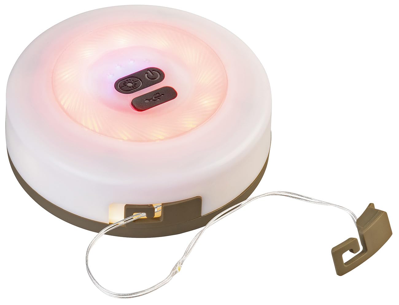 Lunartec Camping Lampe USB: 4er-Set 2in1-Akku-Campingleuchte mit Lichterkette, 6 Modi, IPX4, 10m (LED Lichterkette außen warmweiß, USB LED Lampe Camping)