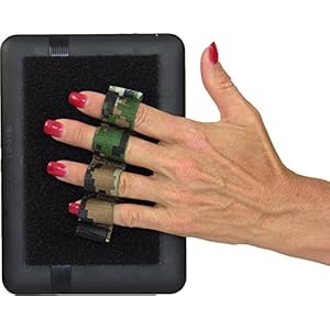 LAZY-HANDS 4-Loop Grip (x1 Grip) for e-Reader – XL – Camouflage