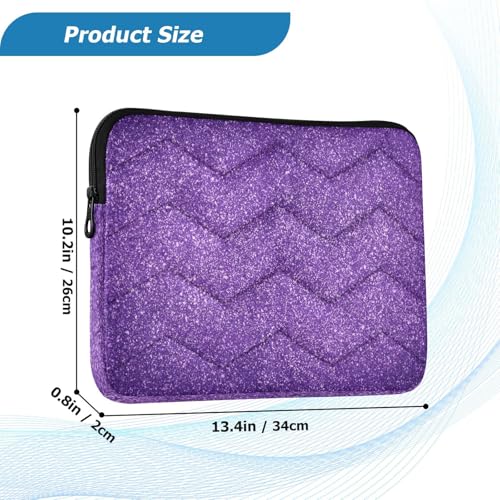 Bolso para portátil y tablet de 13 pulgadas morado con brillo miniatura 3