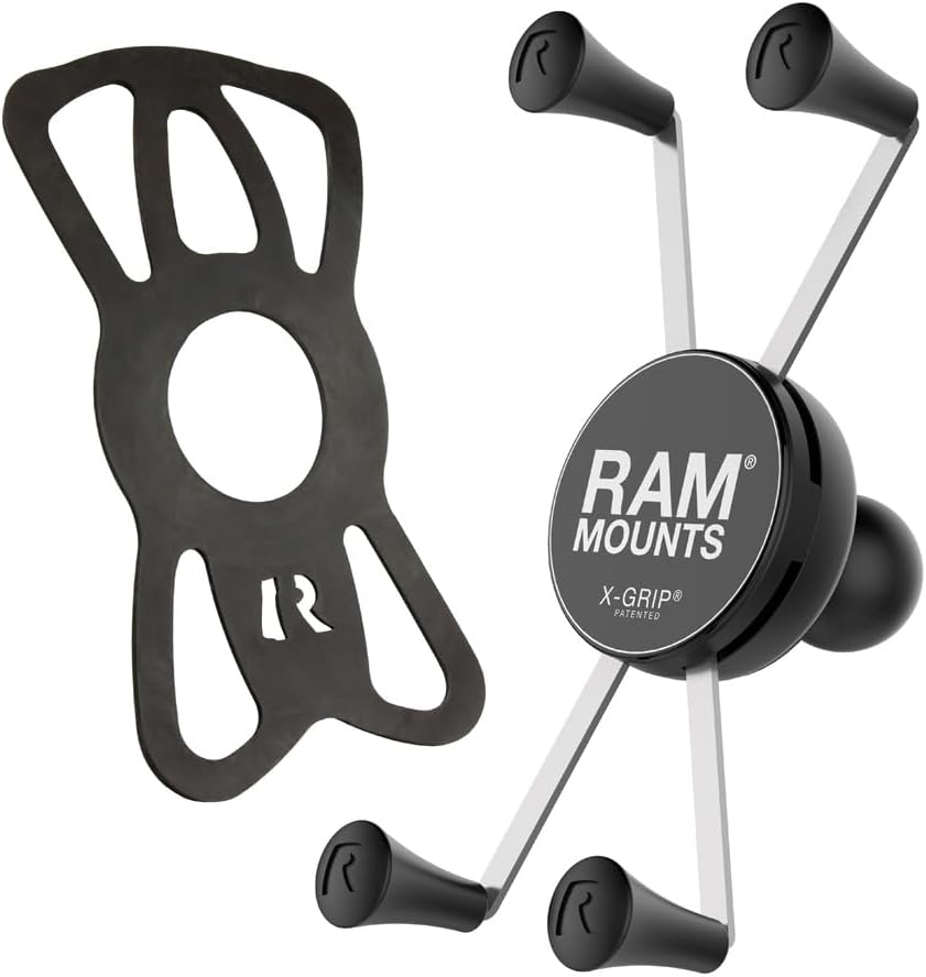 RAM MOUNTS X-Grip Large Phone Mount Holder – Universal Smartphone Cradle with B Size 1" Ball (RAM-HOL-UN10BU)