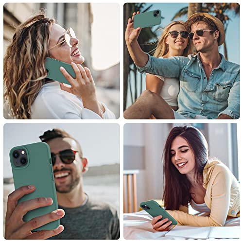 Otofly Designed For Iphone 14 Plus Case, Silicone Shockproof Slim Thin Phone Case For Iphone 14 Plus 6.7 Inch （Pine Green） #TOP1