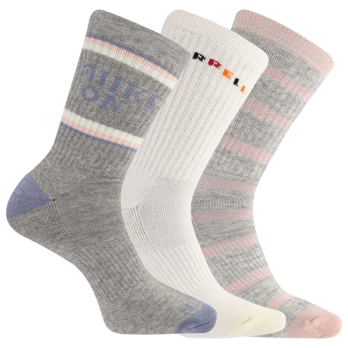 Image of Merrell Men's and Women's Wool Everyday Hiking Socks - 3 Pair Pack - Cushion Arch Support & Moisture Wicking