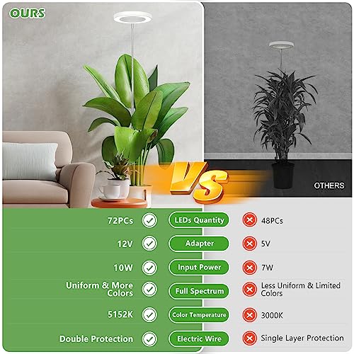 Lbw 230201 Plant Grow Light, 72 Leds Full Spectrum Grow Lights For Indoor Plants, 56In Large Grow Lamp thumb #5