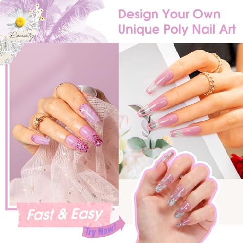 ROSALIND Poly Nail Gel Rebuilding Nail 60 ml Puce UV żel do przedłużania paznokci DIY, poligel dla profesjonalistów, początkujących, prezent dla miłośników paznokci