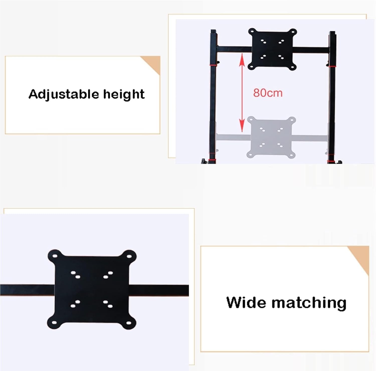 YCQYM Soporte rodante portátil para TV con Ruedas TV Ajustable para televisores de 55" Soporte móvil para Piso con Ajuste de Altura y Estante de Almacenamiento Ideal para Uso en el hogar y la