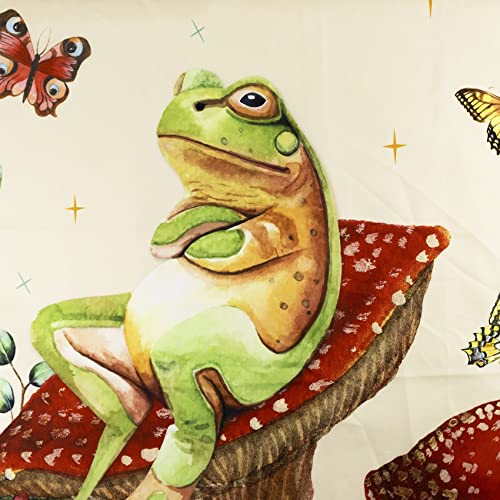 Meunear Mushroom Tapestry Frog Aesthetic Moon Stars Tapestry Wall Hanging For Bedroom Eucalyptus Leaf Green Plant Butterfly Floral Botanical Tapestries Home Decor Living Room College Dorm 40X60Inches #TOP3