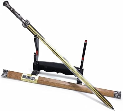 LOONGSWORD Chinese Octahedral Jian - 39" Hand-Forged High Manganese Steel Blade, Rosewood Scabbard, Traditional Longquan Craftsmanship - Ideal for Martial Arts, Collection,Decorate