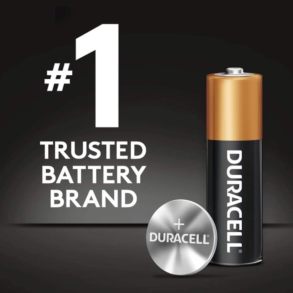 Duracell 76A LR44 Battery 1.5 Volt Alkaline 20 Pack (+50% More Power)