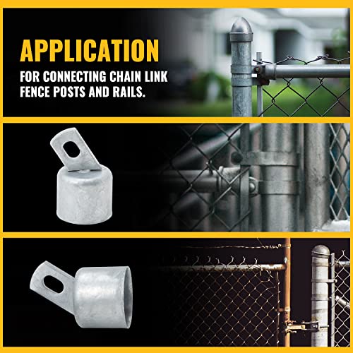 1-5/8" Chain Link Fence Rail End, Vivida Fence Top Rail End, For 1-5/8" Od Top Rail Pipe, Galvanized Steel, 4 Pcs #TOP6