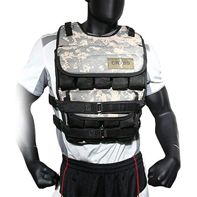 Camouflage Adjustable Weighted Vest Without Shoulder Pads (40)