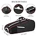 Ytonet Tennis Bag 6 Rackets, Large Tennis Racket Bag for Men Women with Insulated Pocket Shoe Compartment Water Resistant 3-Ways Carry Padded Badminton Cover for Pro/Team/Familiy Training, Black