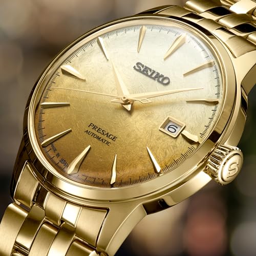 Image of SEIKO Automatic Watch for Men - Presage Collection - Stainless Steel, Water-Resistant 50M