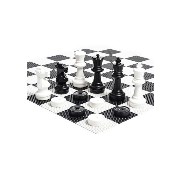 Buy MegaChess Giant Chess Set 25 inch King, with Giant Checkers Set and Giant Plastic Chess