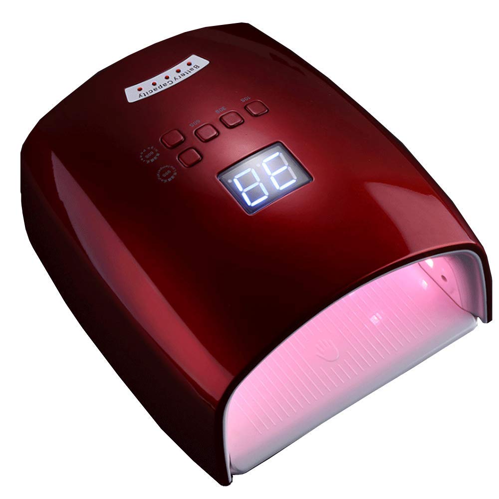 LKLNKVL Manicure lamp, W/High Capacity Battery Pro Manicure Nail Dryer Curing Light,for All Gel Polish, Art Tools(Red)