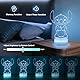 Hoofun Stitch Lampe, 16 Farben 3D LED Illusion Nachtlicht, Tischlampe mit Fernbedienung und Smart Touch, Anime Nachtlampe für Kinder Geburtstag Weihnachten Geschenk Kinderzimmer Dekoration
