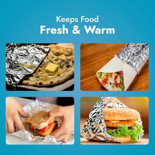 Image of Claret Aluminium Foil 72 Meter | Food-Grade, Extra Strong & Durable | Retains Freshness & Keeps Food Warm | Ideal for Wrapping, Baking, Grilling & Storing Food (Pack Of 1)