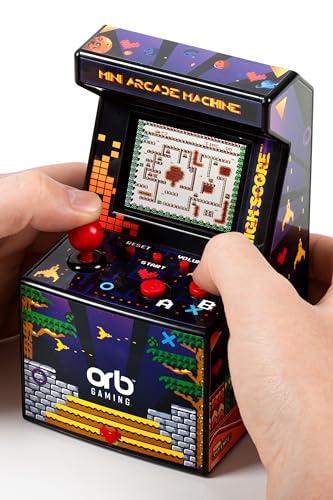 Rivivi i classici giochi degli anni '80 su questa mini macchina da gioco arcade retrò portatile che può essere giocata a mano o su un tavolo.