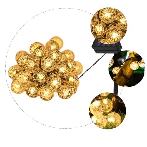 Luces solares LED burbuja globos cálidas 5m 20 LEDs miniatura 7