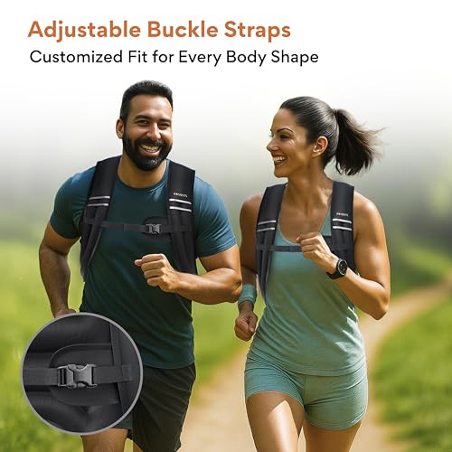 Image of FOVERA Adjustable Neoprene Weighted Vest (5 Kg) - Comfortable Workout Vest for Men & Women | Ideal for Jogging, Running, CrossFit, Cardio & Strength Training | Outdoor & Gym Fitness Vest