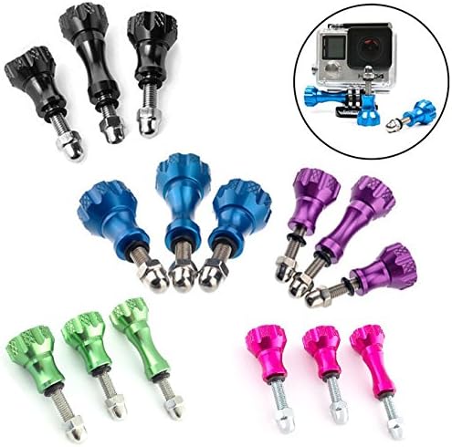 MaximalPower CA GP CNC Screw(BK) Aluminum Thumb Knob Bolt Nut Screw Kit for GoPro Hero 4/3+/3/2/1, Pack of 3 (Black) image 4