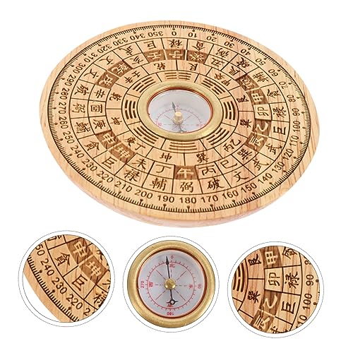 Brújula Feng Shui Happyyami clásica y ligera para decoración miniatura 4