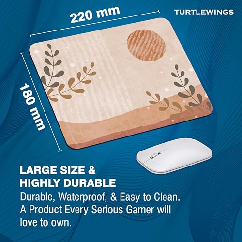 Image of TURTLEWINGS | Mousepad | Smiley - 22x18 cm, 3mm Thick | Abstract Design Non-Slip Rubber Base | Office, Study & Gaming Use | Premium Smooth Surface 11 22