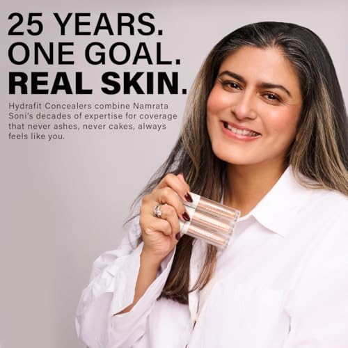Image of SIMPLYNAM Hydrafit Liquid Concealer | Warm Undertone Concealer for Dark Circles & Blemishes | Crease-Free Soft Blur, Hydrating Coverage | Marula & Rosehip Oil | Vegan, Fragrance-Free | Cheeni - 1W