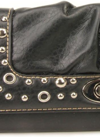 Miniatura 3 de Negro Studded Turnlock Wristlet cartera
