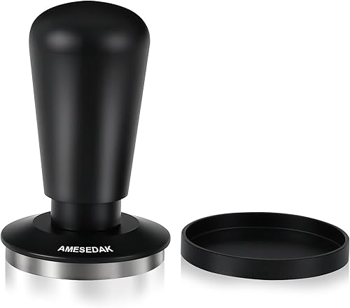 AMESEDAK Manipulador de café expreso de 2.098 in, manipulador barista prémium con resorte calibrado, manipulador de café de 23 libras con mango de