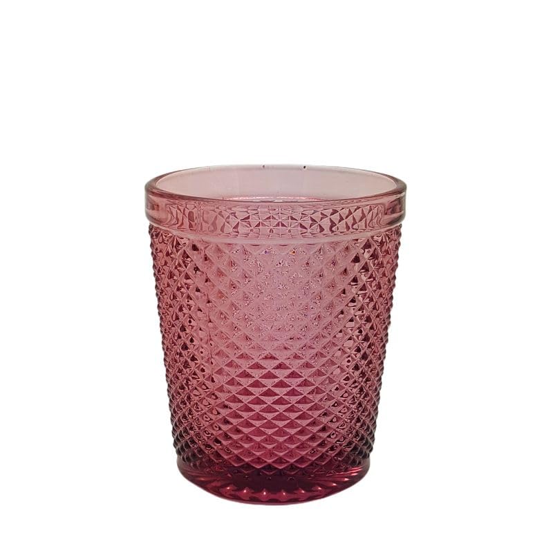 ROCKING GIFTS Vaso de Cristal Grabado Rosa de 250 ml - Ideal para Bebidas frías y Calientes