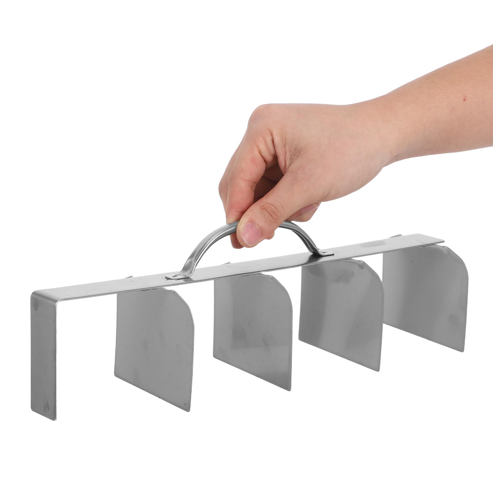 Coupe-gâteau Tiramisu en Acier Inoxydable 40×9,5cm Outil Découpeuse Professionnelle 5 Parts Égales pour Pâtisserie la Cuisine et Service Dessert