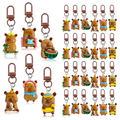 Dermalyx 30 Piezas Colgante De Carpincho Para Bolsos, Encantos Kawaii De Carpincho Adorables, Llavero Para Mujeres, Idea De Regalo Para San Valentín Y Recuerdos De Fiesta