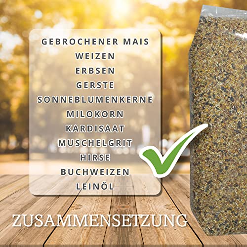 MeineHennen KÖRNER-VITAL EXZELLENT 30 kg - Premium Hühnerfutter, Geflügelfutter, eine naturbelassene Körnermischung mit Hirse, Buchweizen & Sonnenblumenkernen für Rasse- & Zwerghühner