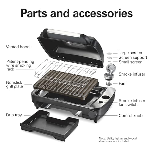 Hamilton Beach Electric Indoor Grill with Hot and Cold Smoke Infuser - image 7