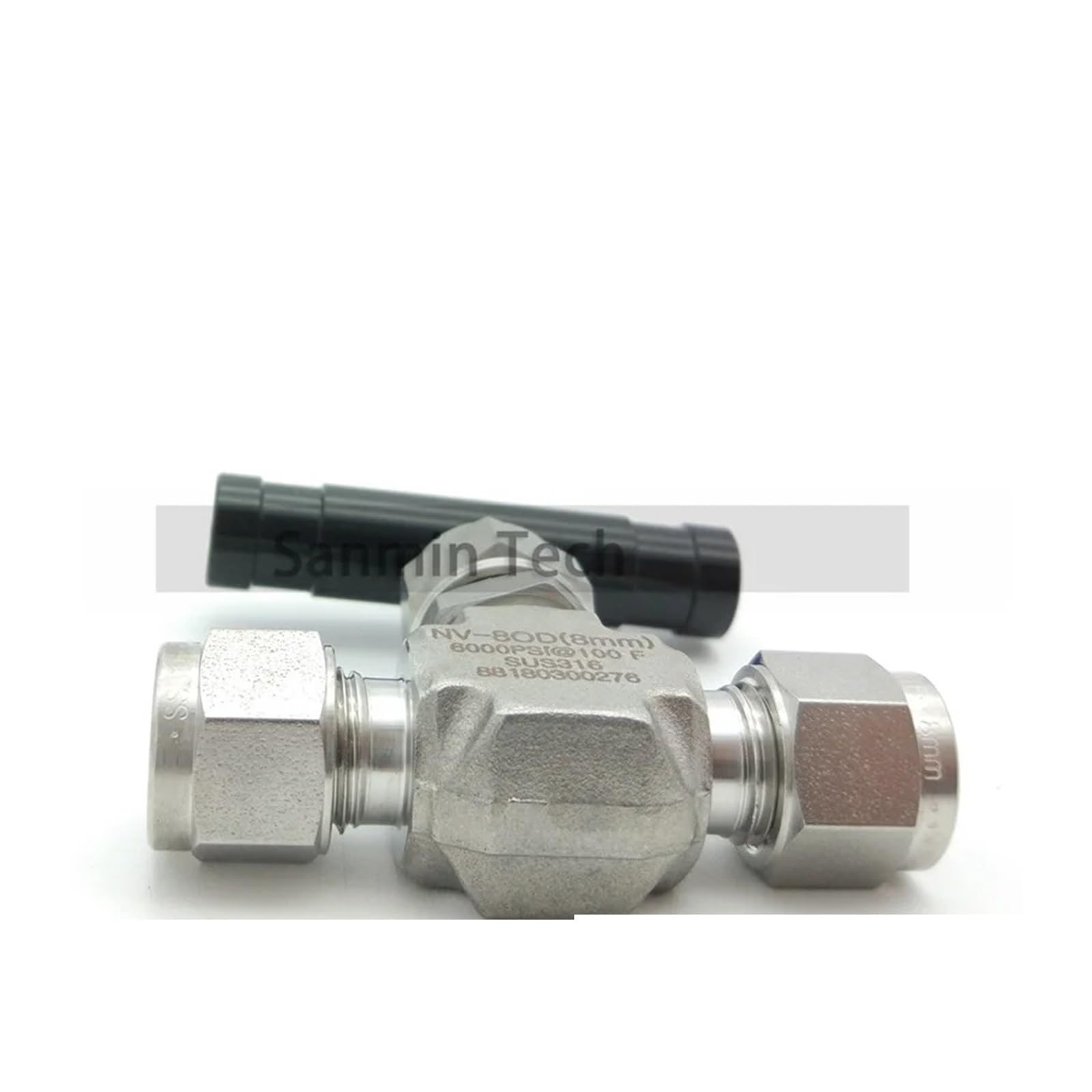 Mini-Nadelventil, Rohrende, Rohrventilstift, Edelstahlventil, 6000 psi, Luft, Wasser, for saubere Lebensmittel im Labor(NV-02OD 1-4 inch)