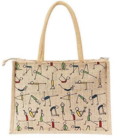 KNS Enterprises Jute Bag Size 10x12x4 Jute Bags for Women and Men Jute Bags for Grocery Jute Carry Bags Jute Shopping Bags for Men and Women Yoga Print Jute Cottage Bags (B099JZFT1F) Amazon Price History, Amazon Price Tracker