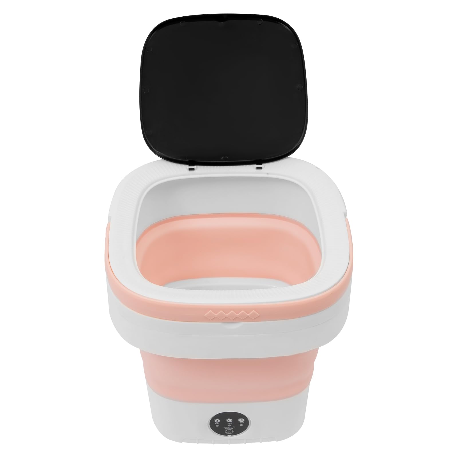 Mini machine à laver pliable 12 l 36 W avec 3 modes de nettoyage, raccord de drainage et tuyau, pour vêtements de bébé, sous-vêtements ou chaussettes (rose)