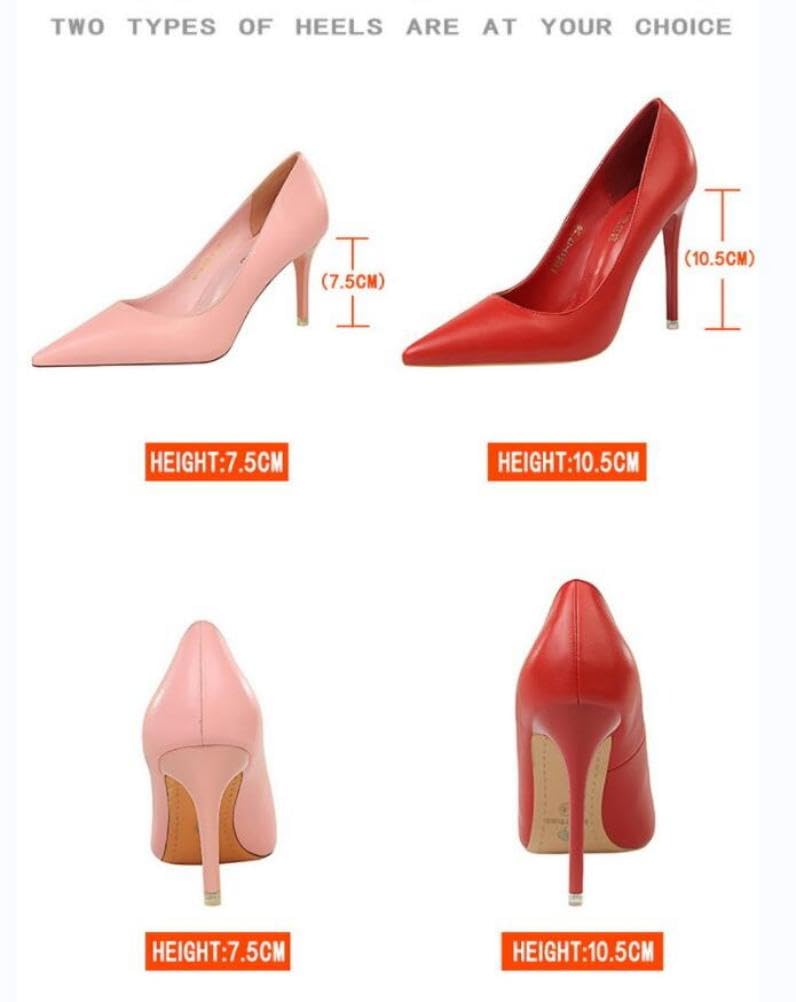 Femme Escarpins à Talons Aiguilles Bout Pointu Pompes à Talons Hauts Élégante Escarpins à Talons Hauts Sexy High Heels Chaussures de Soirée Cérémonie Mariage Fête