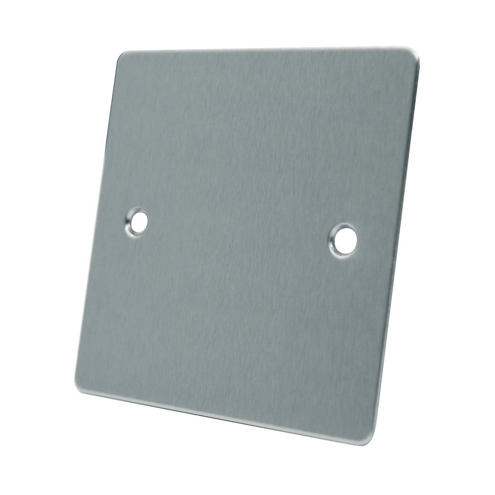 Aet Silver Fsc1gbp Single 1-Gang Satin Chrome Flat Electrical Blanking Plate